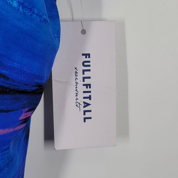 FullFitAll Blue Starburst Xtra Life Shock Square Neck One Piece Swimsuit Sz 24 - Picture 15 of 15